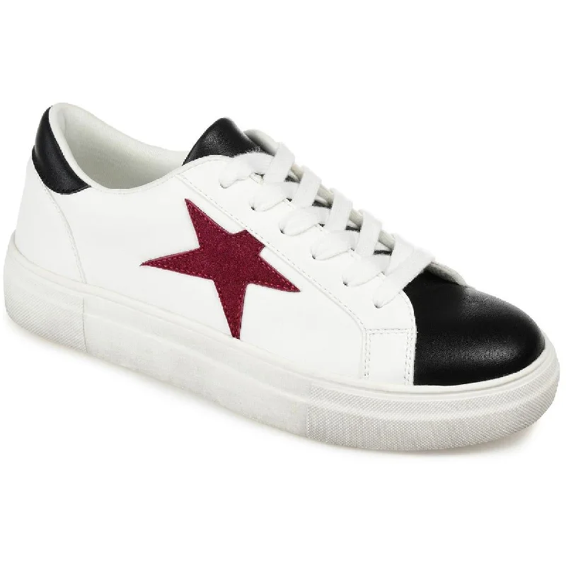 Classic Running Shoes Journee Collection Womens Adair Faux Leather Lace Up Casual and Fashion Sneakers