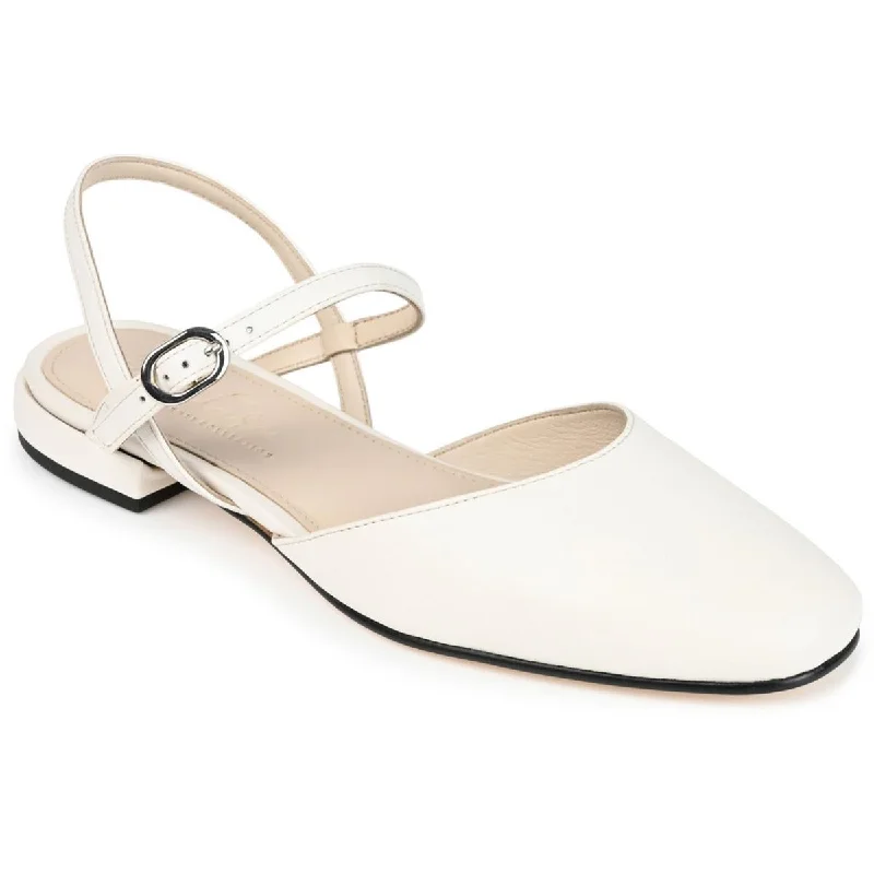 Airy Sport Shoes Journee Collection Womens AMANNDA Leather Square toe Flat Shoes