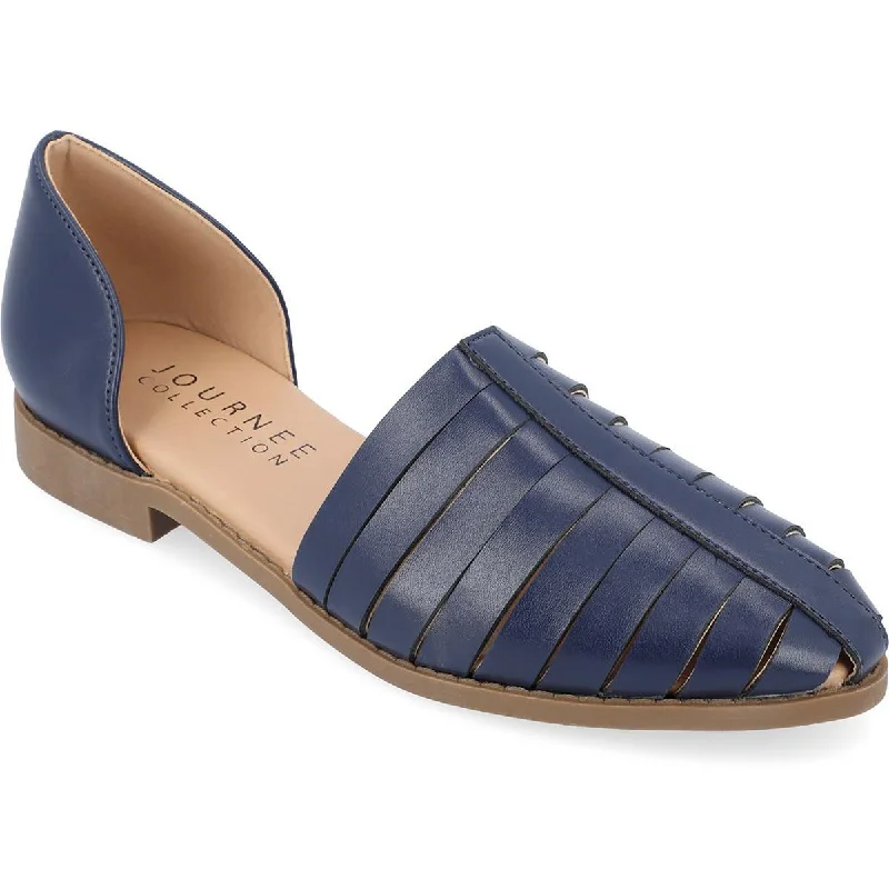 Ultra-Soft Walking Shoes Journee Collection Womens ANYAH Faux Leather Almond toe Flat Shoes Ultra-Soft Walking Shoes Journee Collection Womens ANYAH Faux Leather Almond toe Flat Shoes