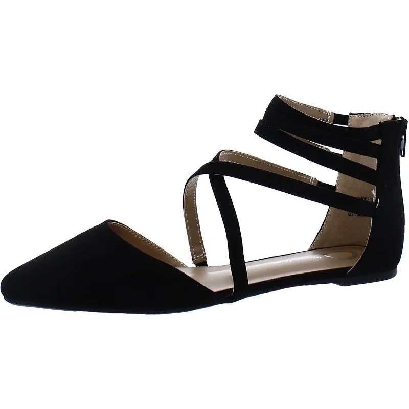 Stylish Street Shoes Journee Collection Womens Faux Suede Pointed Toe Ballet Flats