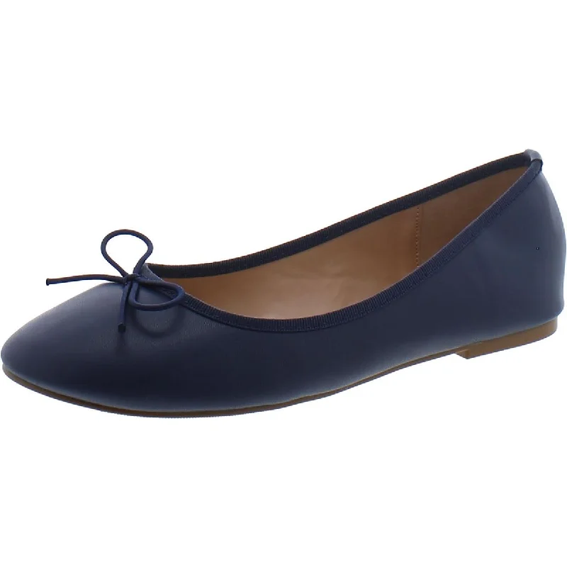 Ultra-Light Casual Shoes Journee Collection Womens Bow Faux Leather Ballet Flats