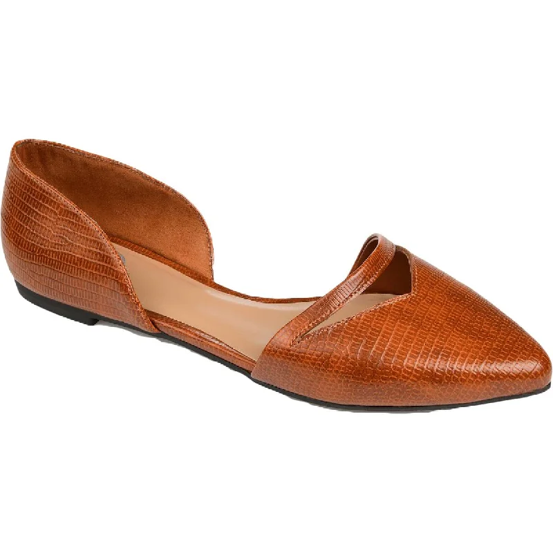 Cushion Foam Sneakers Journee Collection Womens Braely Faux Leather D'Orsay Flats
