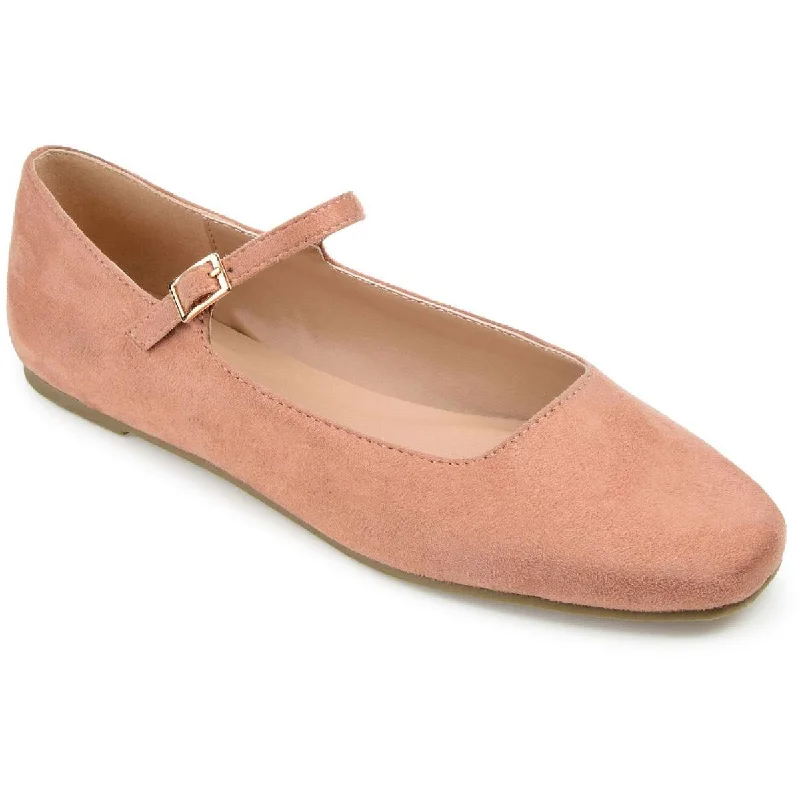Ultra-Soft Sport Shoes Journee Collection Womens Carrie Faux Suede Slip On Ballet Flats