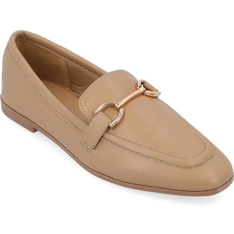 Comfy All-Season Shoes Journee Collection Womens Faux Leather Chain Loafers