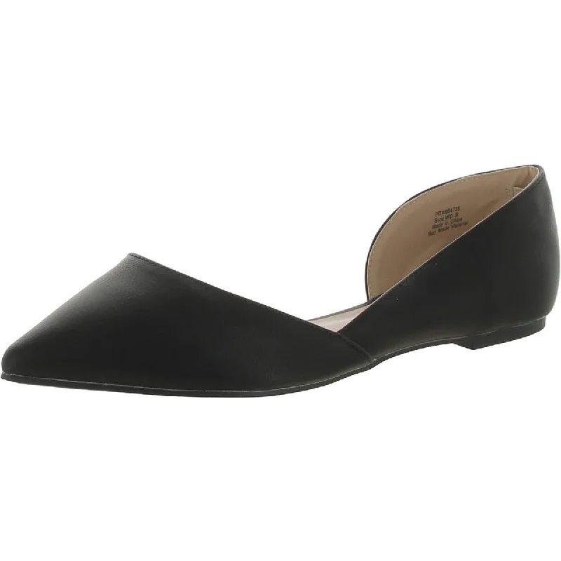 Soft Everyday Sneakers Journee Collection Womens Faux Leather Pointed Toe D'Orsay