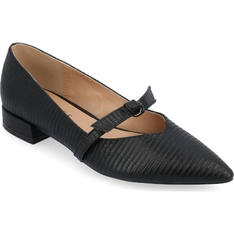 Lightweight Sport Sneakers Journee Collection Womens Faux Leather Pointed Toe Flat Shoes