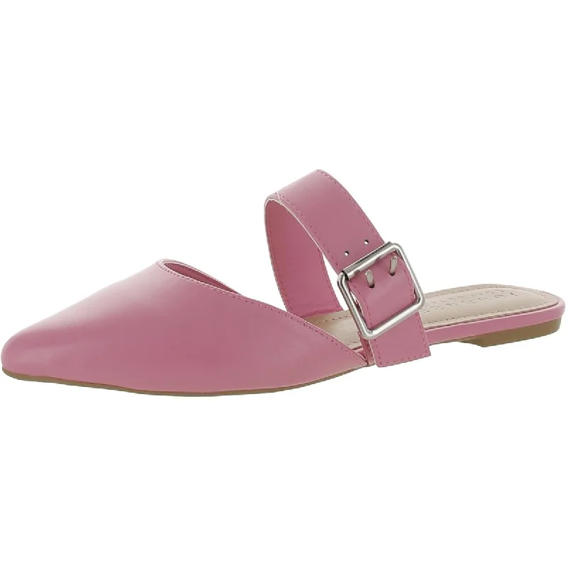 Ergonomic Casual Sneakers Journee Collection Womens Faux Leather Pointed Toe Mules