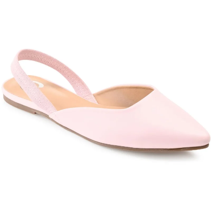 Flexible Street Sneakers Journee Collection Womens Faux Leather Slingbacks