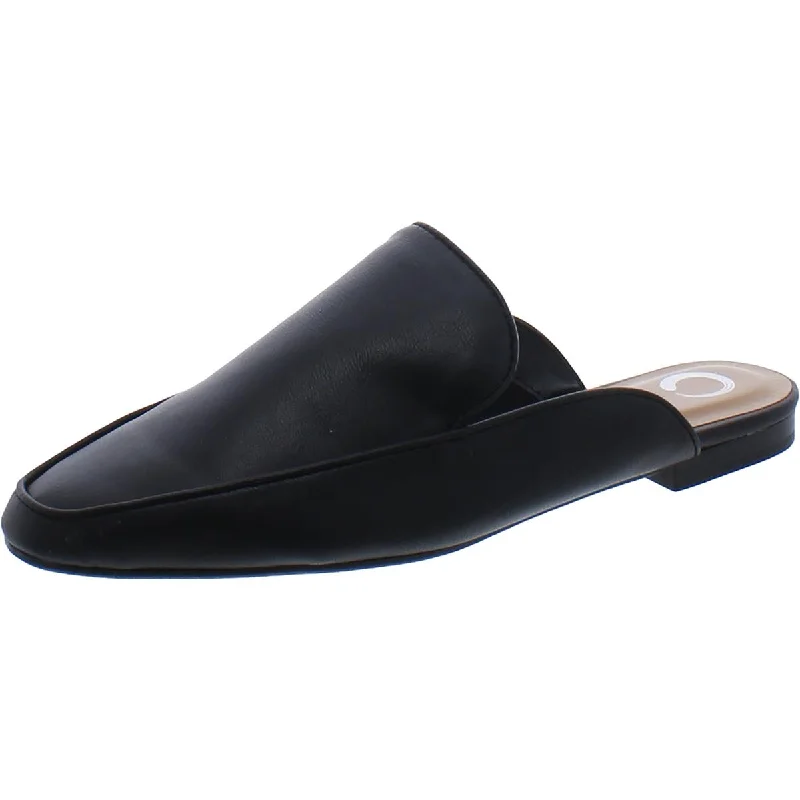 Cushion Foam Sneakers Journee Collection Womens Faux Leather Slip On Mules