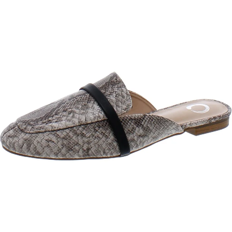 All-Day Wear Shoes Journee Collection Womens Faux Leather Snake Print Mules