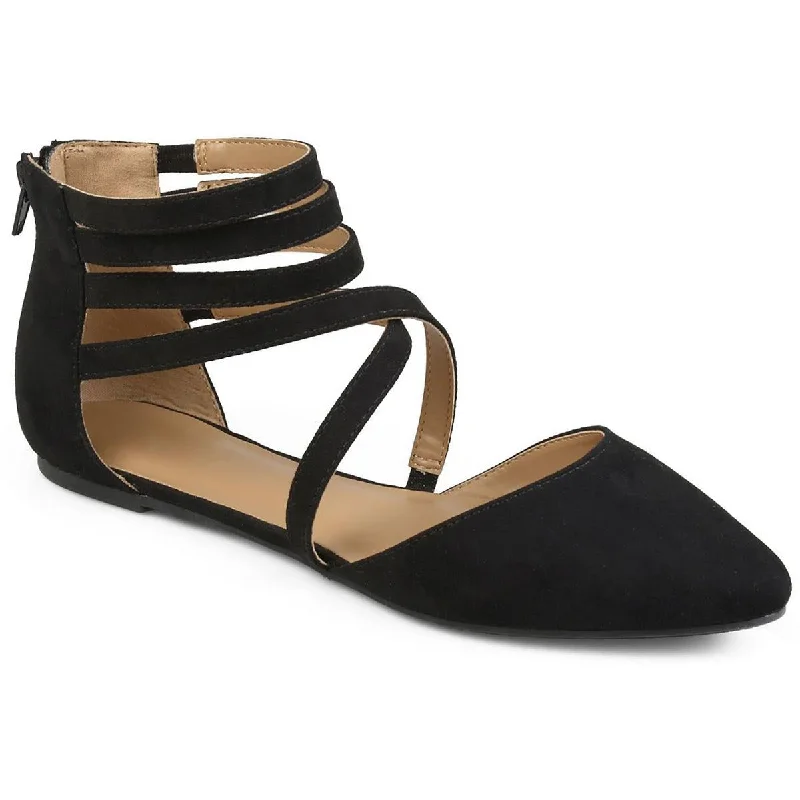 Shock Absorbing Sneakers Journee Collection Womens Faux Suede Ankle Flat Shoes