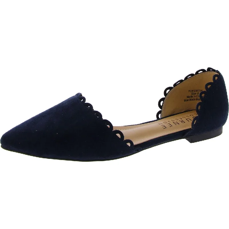 Relaxed Fit Sneakers Journee Collection Womens Faux Suede Preforated D'Orsay