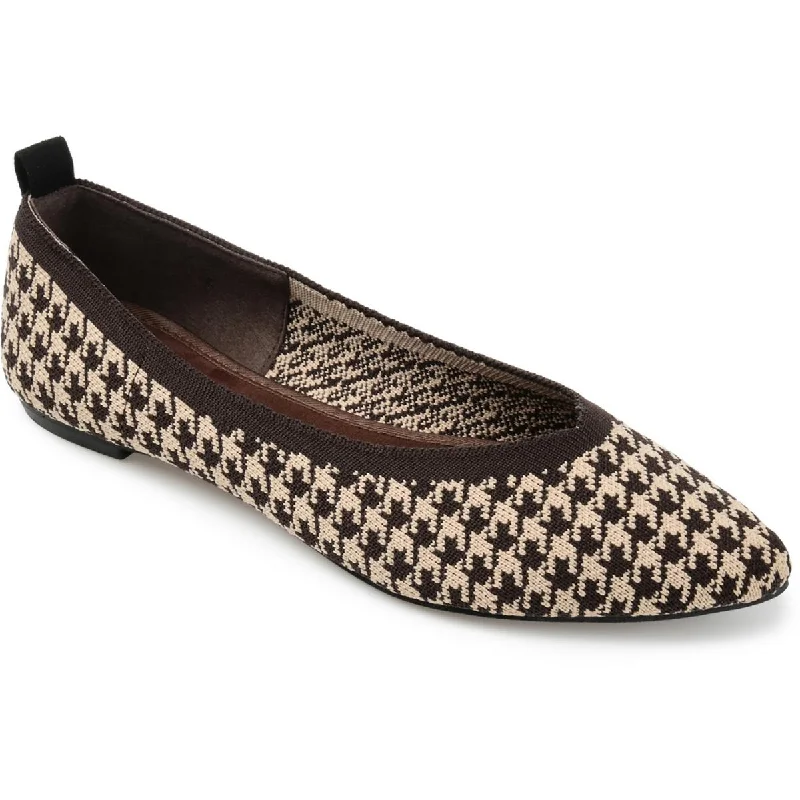 High-Comfort Shoes Journee Collection Womens KARISE Pointy Toe Knit Flat Shoes
