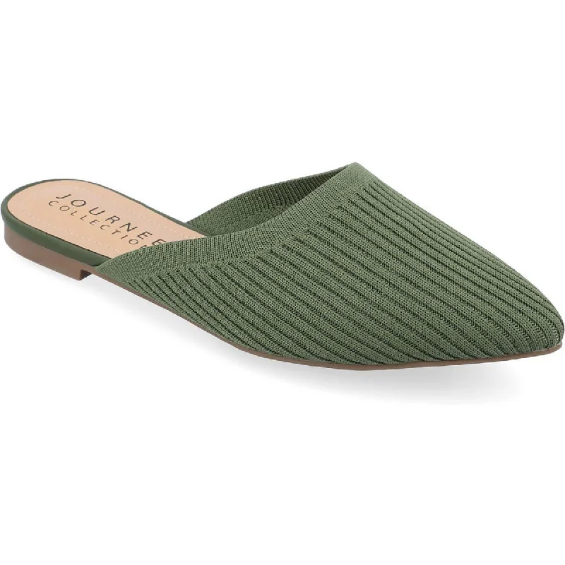 Shock Absorbing Sneakers Journee Collection Womens Knit Slip-On Flat Shoes