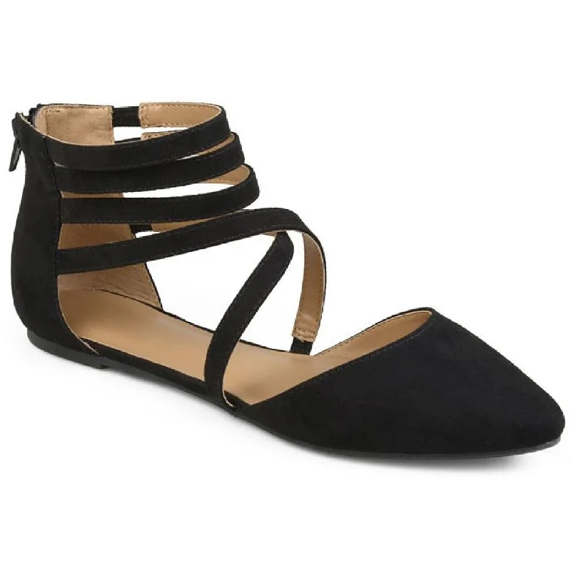 Airy Walking Shoes Journee Collection Womens Marlee Faux Suede Pointed Toe Flats