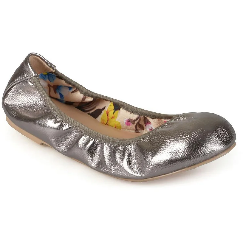 Breathable Foam Sneakers Journee Collection Womens Metallic Ballet Flats