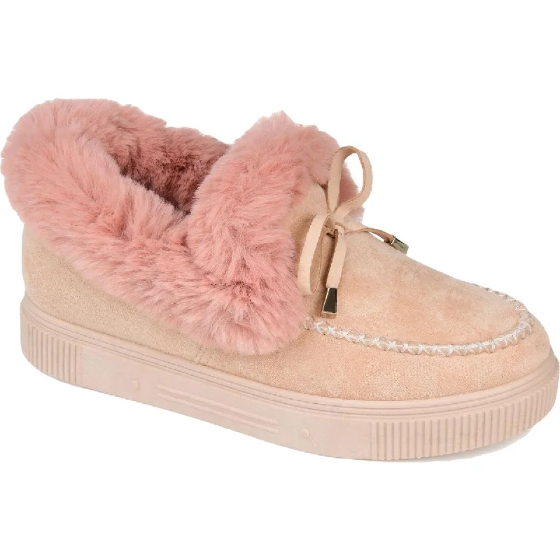 Modern Lightweight Shoes Journee Collection Womens Midnight Faux Suede Moccasins