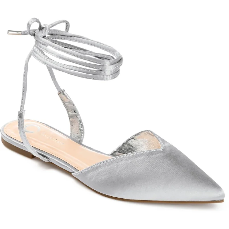 Flexible Street Sneakers Journee Collection Womens Padded Insole Lace Up Flats