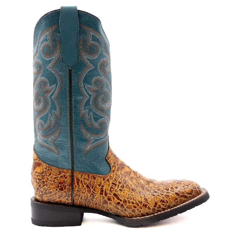 Classic Running Shoes Kai Sea Turtle Embroidery Square Toe Cowboy Boots