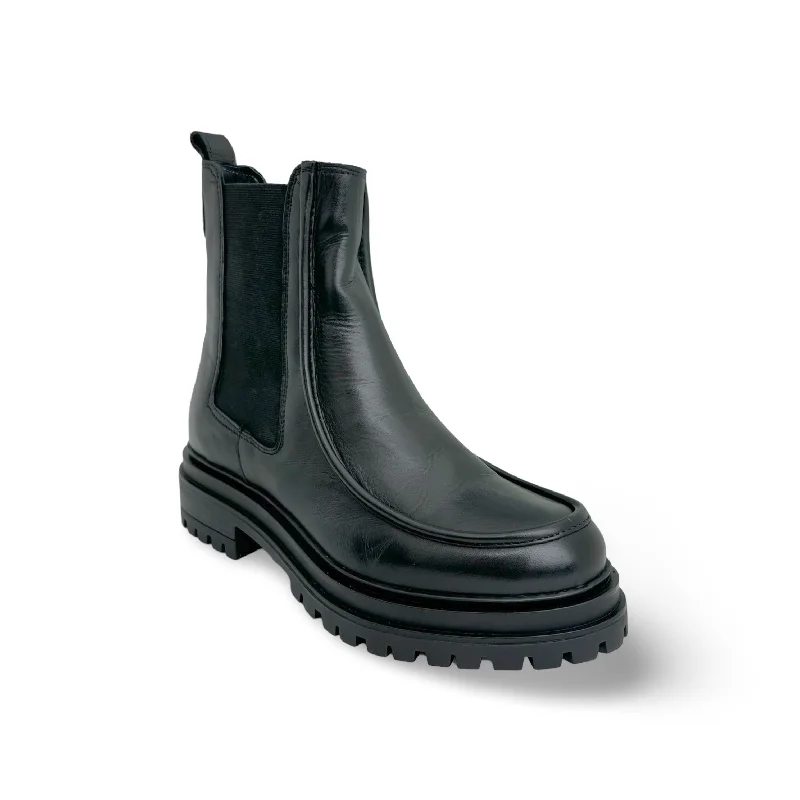 Stylish Slip-On Shoes Leilani Black Chunky Heel Boot