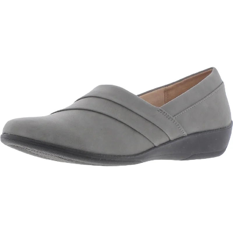 Durable Everyday Shoes LifeStride Womens Ion Faux Leather Wedge Flats
