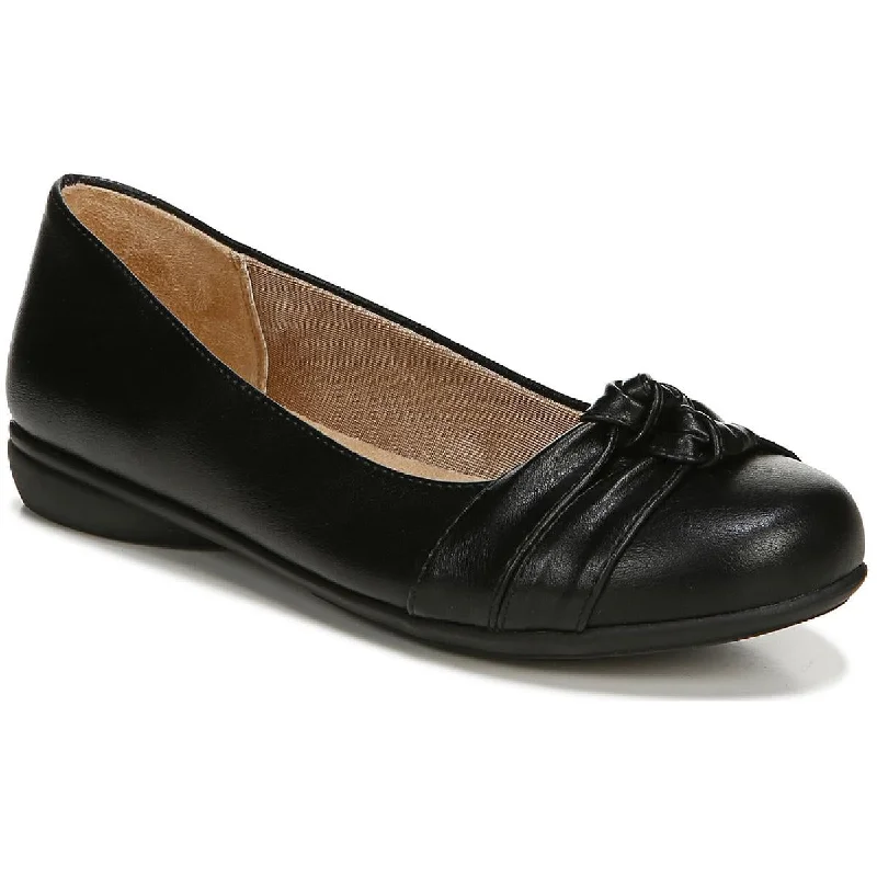 Durable Everyday Shoes LifeStride Womens Anika Faux Leather Knot Front Ballet Flats