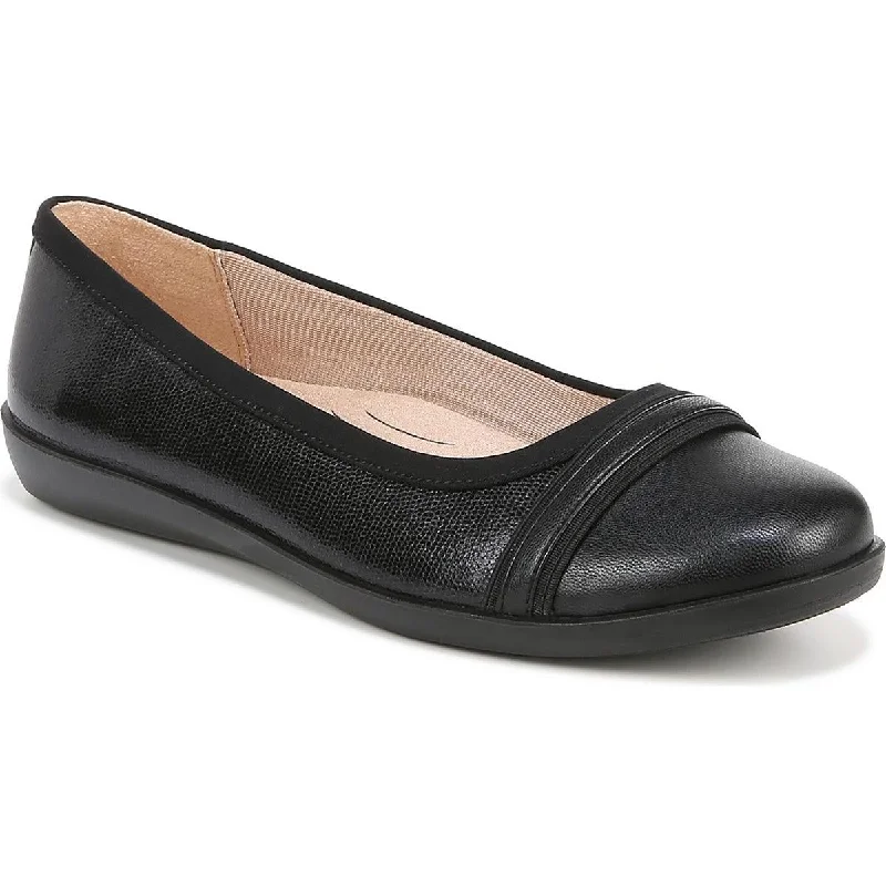 Plush Cushion Sneakers LifeStride Womens Nile Faux Leather Ballet Flats