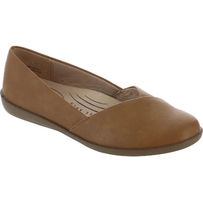 Breathable Loafers LifeStride Womens Notorious Faux Leather Ballet Flats