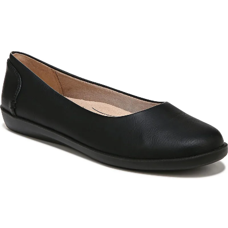 Chic Mesh Sneakers LifeStride Womens Nonchalant Faux Leather Slip On Ballet Flats