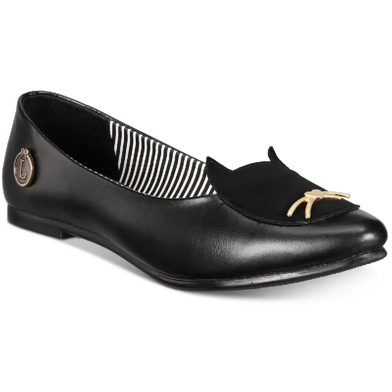 Stylish Running Shoes Loly in the Sky Womens ABRIL Faux Leather Pointed toe Flat Shoes