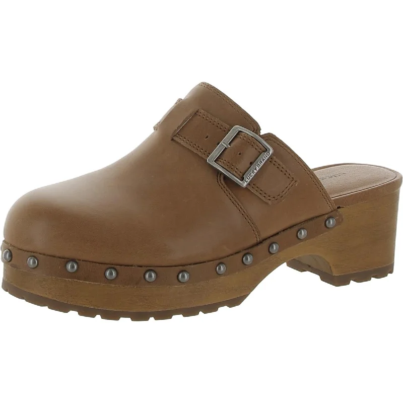 Classic Running Shoes Lucky Brand Womens Belvy Leather Slip-On Mules