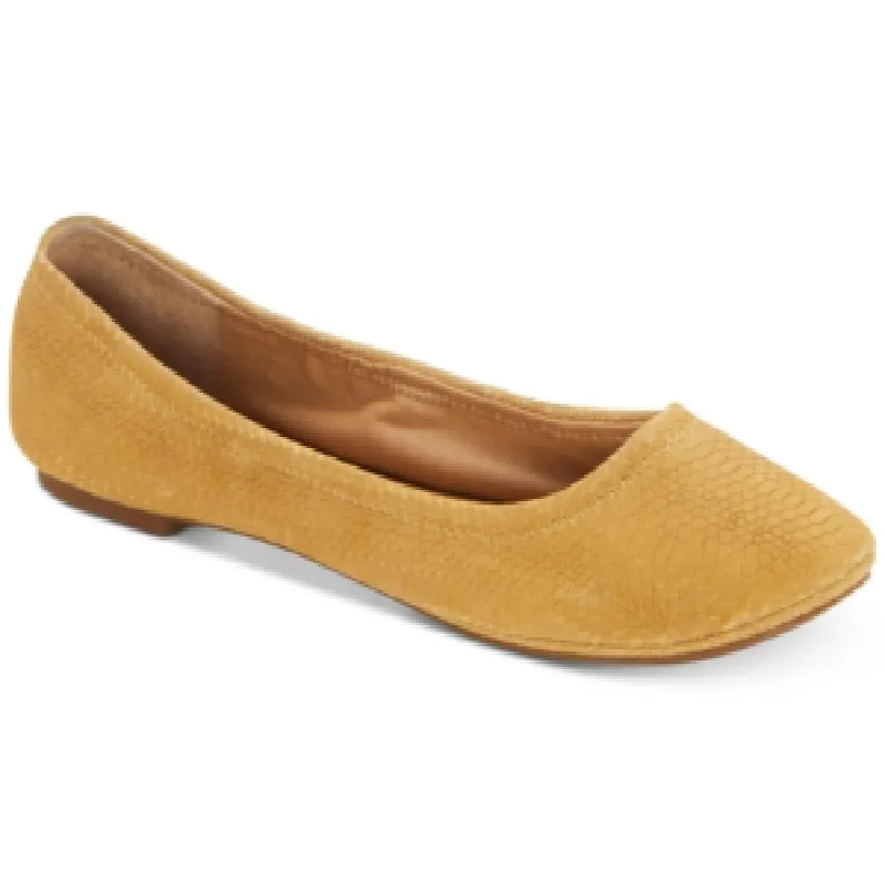 Modern Lightweight Shoes Lucky Brand Womens Emmie Leather Round-Toe Ballet Flats