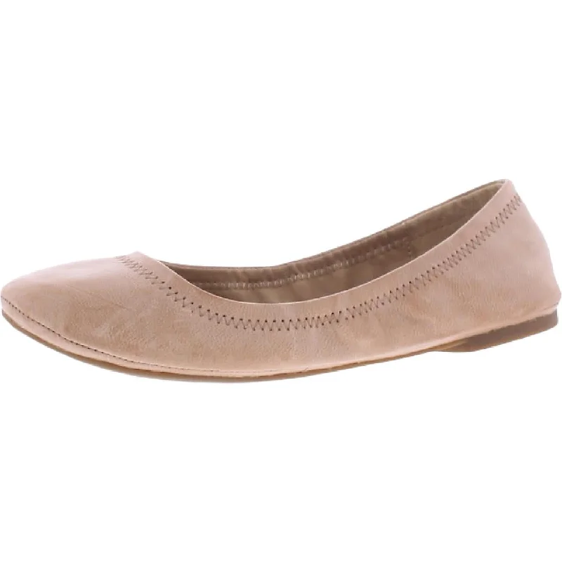 Stylish Travel Shoes Lucky Brand Womens Emmie Leather Round Toe Ballet Flats
