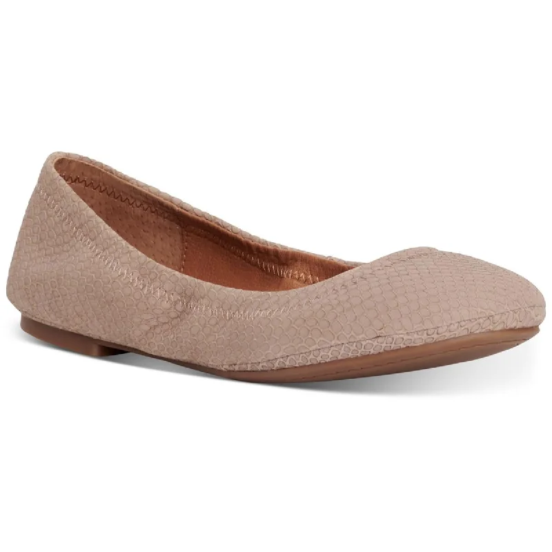 Fashion-Oriented Shoes Lucky Brand Womens Emmie Leather Round-Toe Ballet Flats
