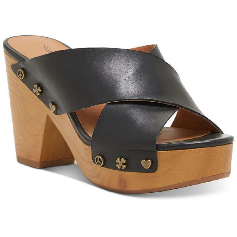 Sporty Travel Sneakers Lucky Brand Womens Takara Leather Embellished Clogs