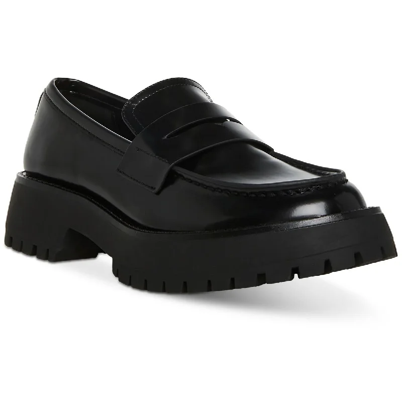 Flexible Sport Sneakers Madden Girl Womens Heaathr Cushioned Footbed Lug Sole Loafers