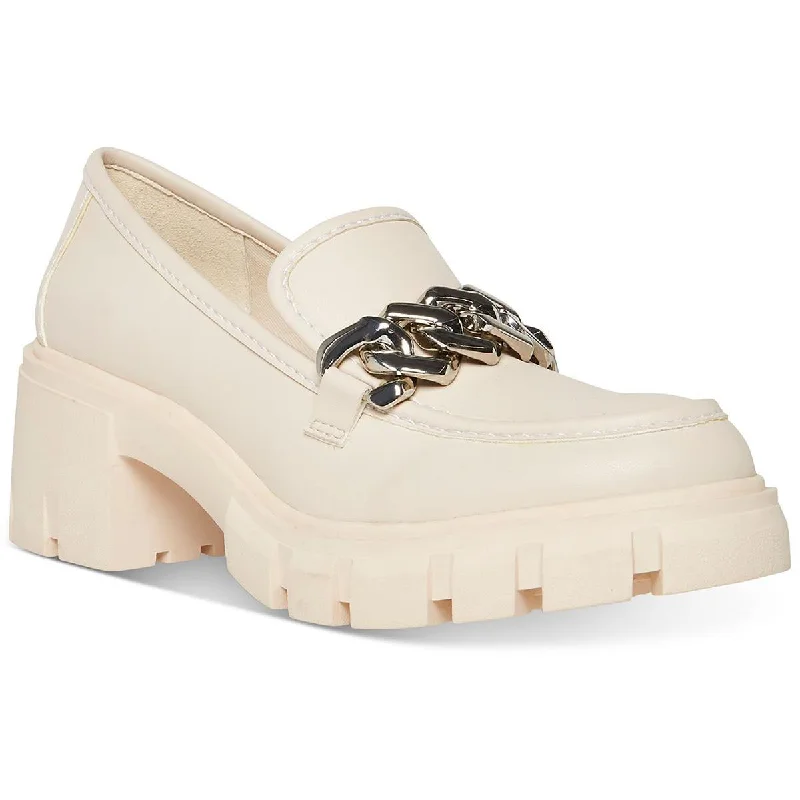 Fashion Slip-On Sneakers Madden Girl Womens Hoxtonn Faux Leather Lugged Sole Loafers