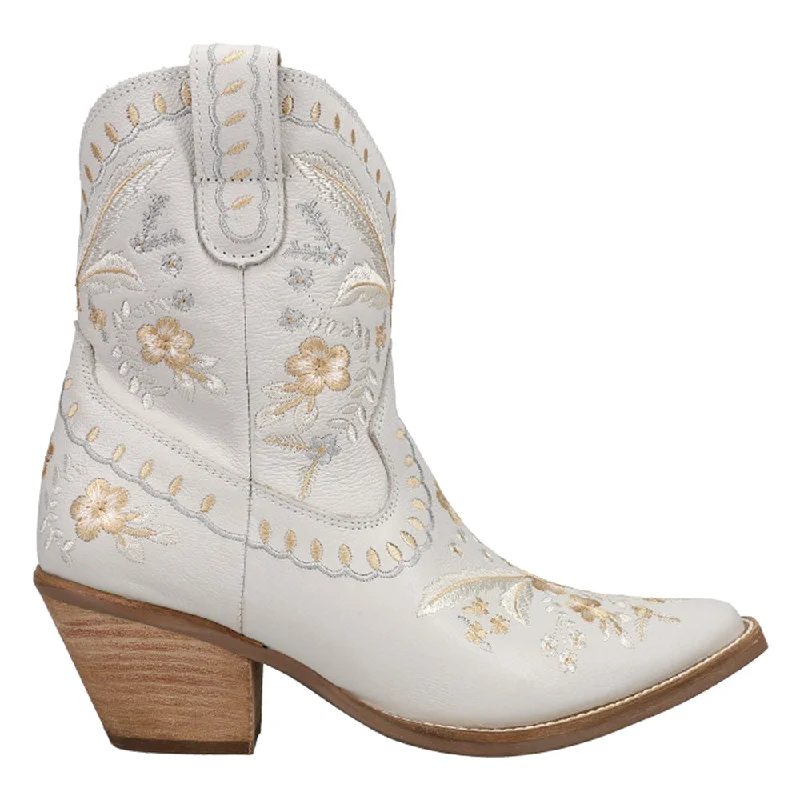 Comfy All-Season Shoes Primrose Embroidered Floral Snip Toe Cowboy Booties