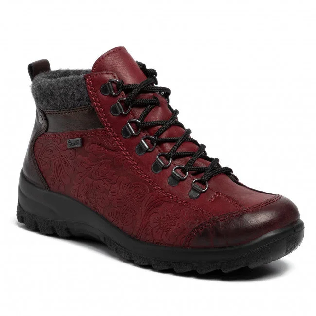 Plush Cushion Sneakers RIEKER L7144-35 Ankle boot Red