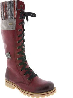 Stylish Running Shoes Rieker Z1442-35 Red Tall Boot