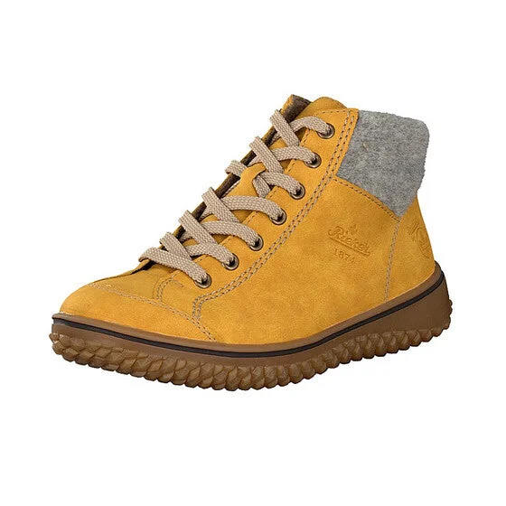Active Wear Sneakers RIEKER Z4243-69 Yellow Ankle Boot