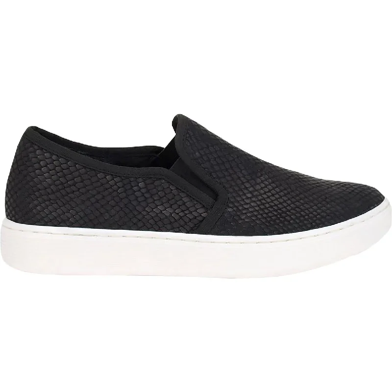 Plush Cushion Sneakers Sofft Womens Somers Leather Snake Embossed Slip-On Sneakers