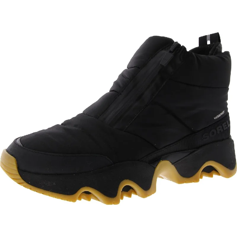 Breathable Comfort Shoes Sorel Womens Kinetic Impact Puffy Plush Zipper High-Top Sneakers