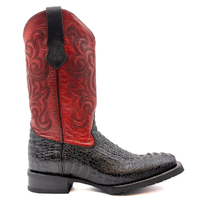 All-Day Cushioned Shoes Stampede Crocodile Square Toe Cowboy Boots