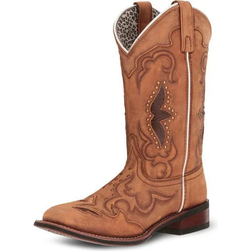 Breathable Foam Sneakers Dan Post Women's Tan Inlay Spellbound Square Toe Boot