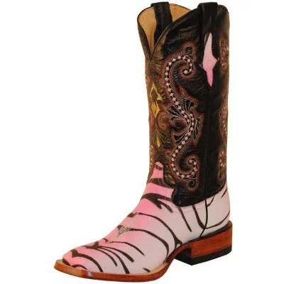 Street Comfort Shoes Women's Pink Tiger Stingray Print Boots