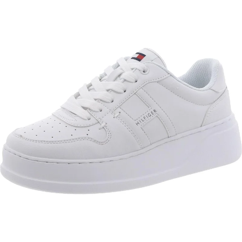 Durable Everyday Shoes Tommy Hilfiger Womens GIAHN Faux Leather Lace up Casual And Fashion Sneakers Durable Everyday Shoes Tommy Hilfiger Womens GIAHN Faux Leather Lace up Casual And Fashion Sneakers