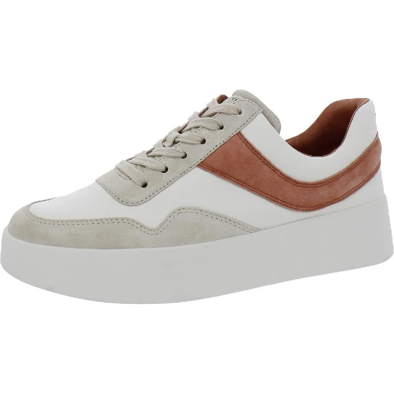 Non-Slip Walking Shoes Vince Womens Warren Court Faux Leather Mixed Media Casual and Fashion Sneakers