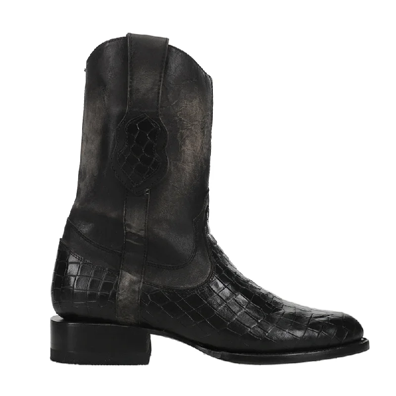 Trendy All-Day Sneakers Winston Alligator Print Round Toe Cowboy Boots