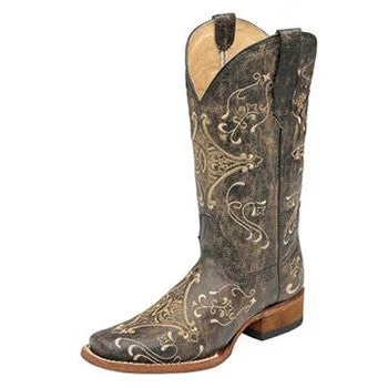 Trendy Athletic Sneakers Corral Women's Circle G Brown Vintage Square Toe Boots